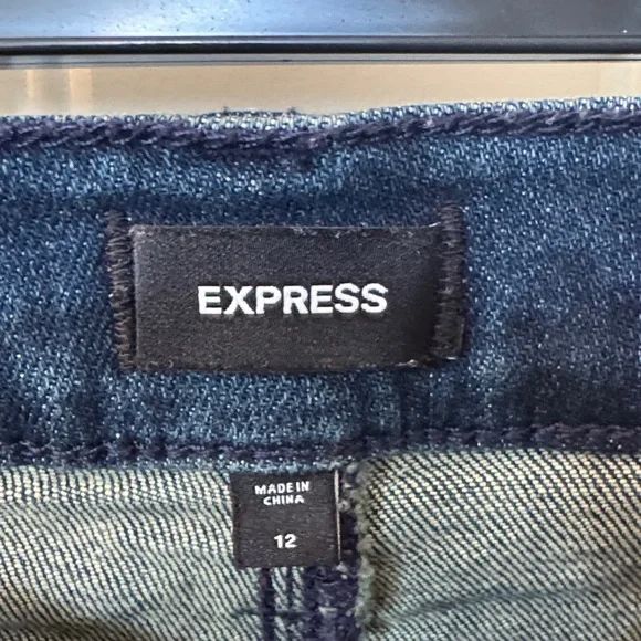 Express Dark Blue Straight Leg Jeans - Picture 2 of 5